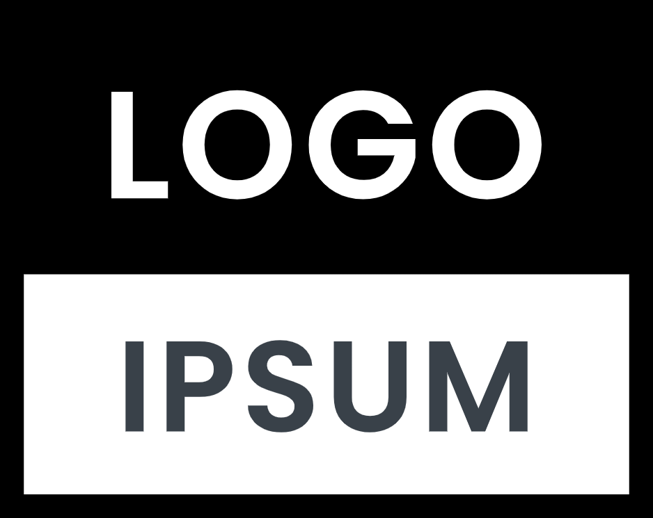 Logo sur fond sombre.