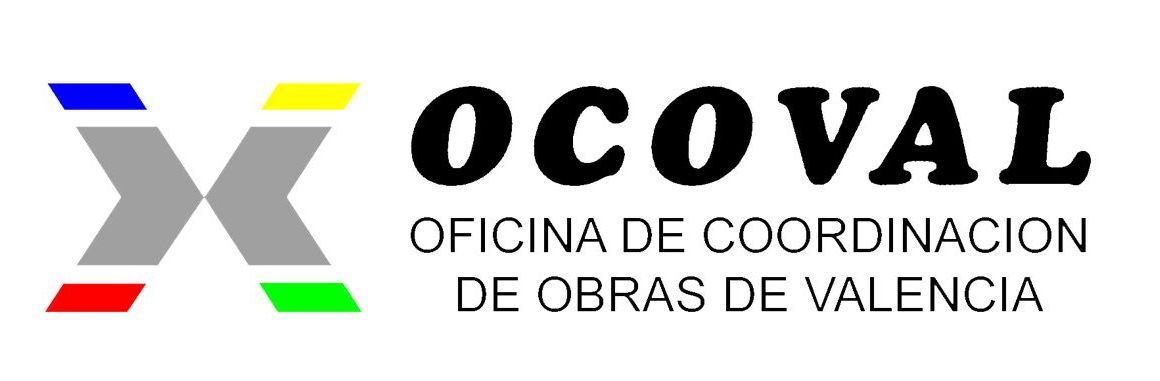 Un logotipo para la oficina de coordinación de obras de Ocoval en Valencia.