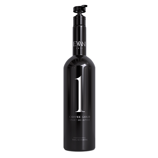 Una botella negra con el número 1 en ella