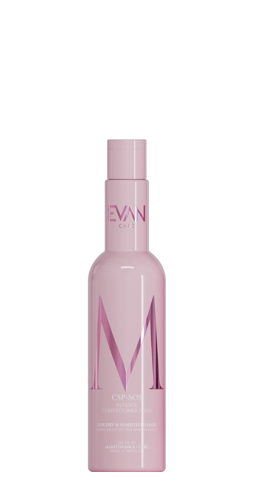 Una botella de loción con una bomba dorada sobre un fondo blanco.