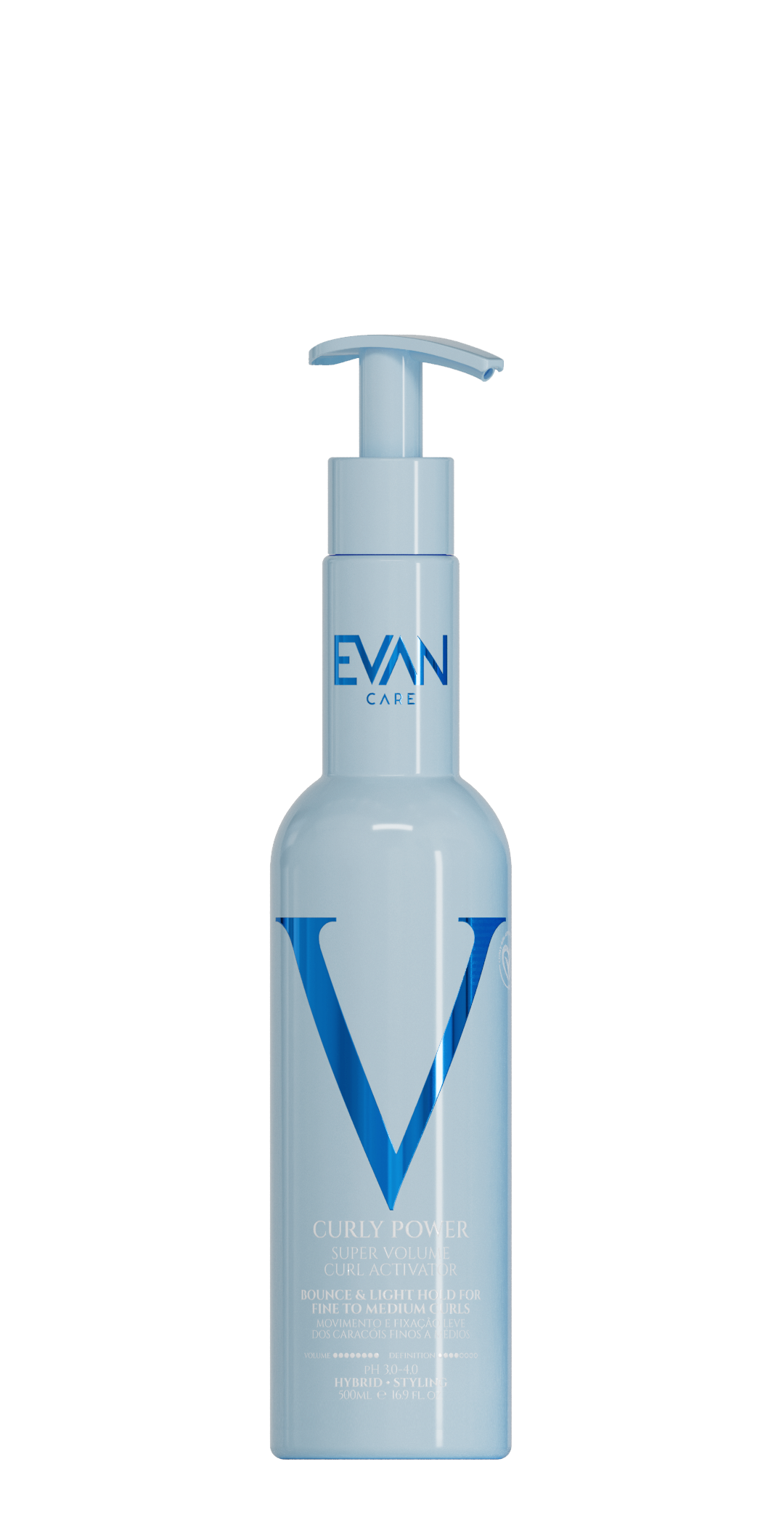 Una botella de loción con una bomba dorada sobre un fondo blanco.