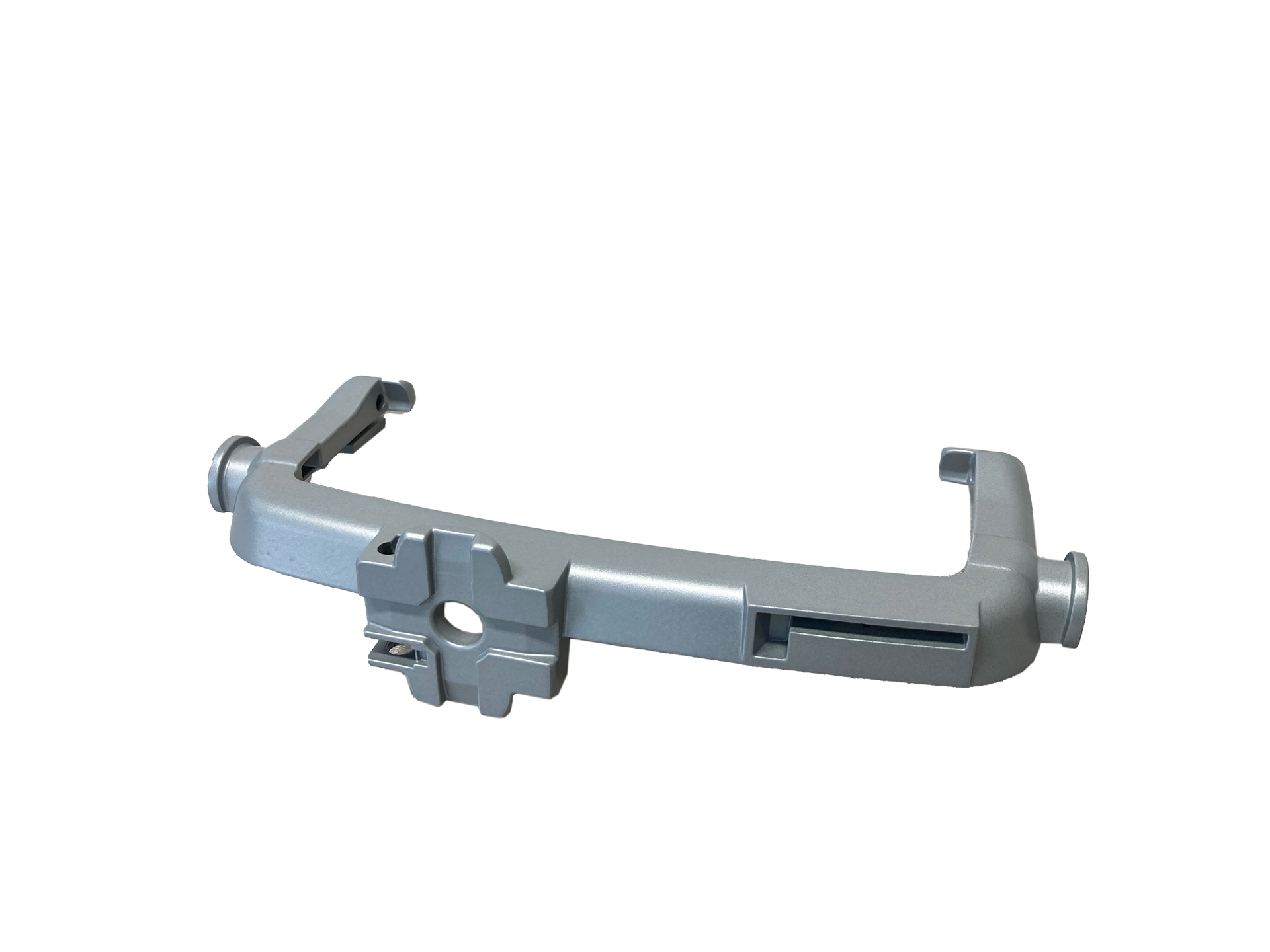 Eine Nahaufnahme eines Metallobjekts auf einem weißen Hintergrund.