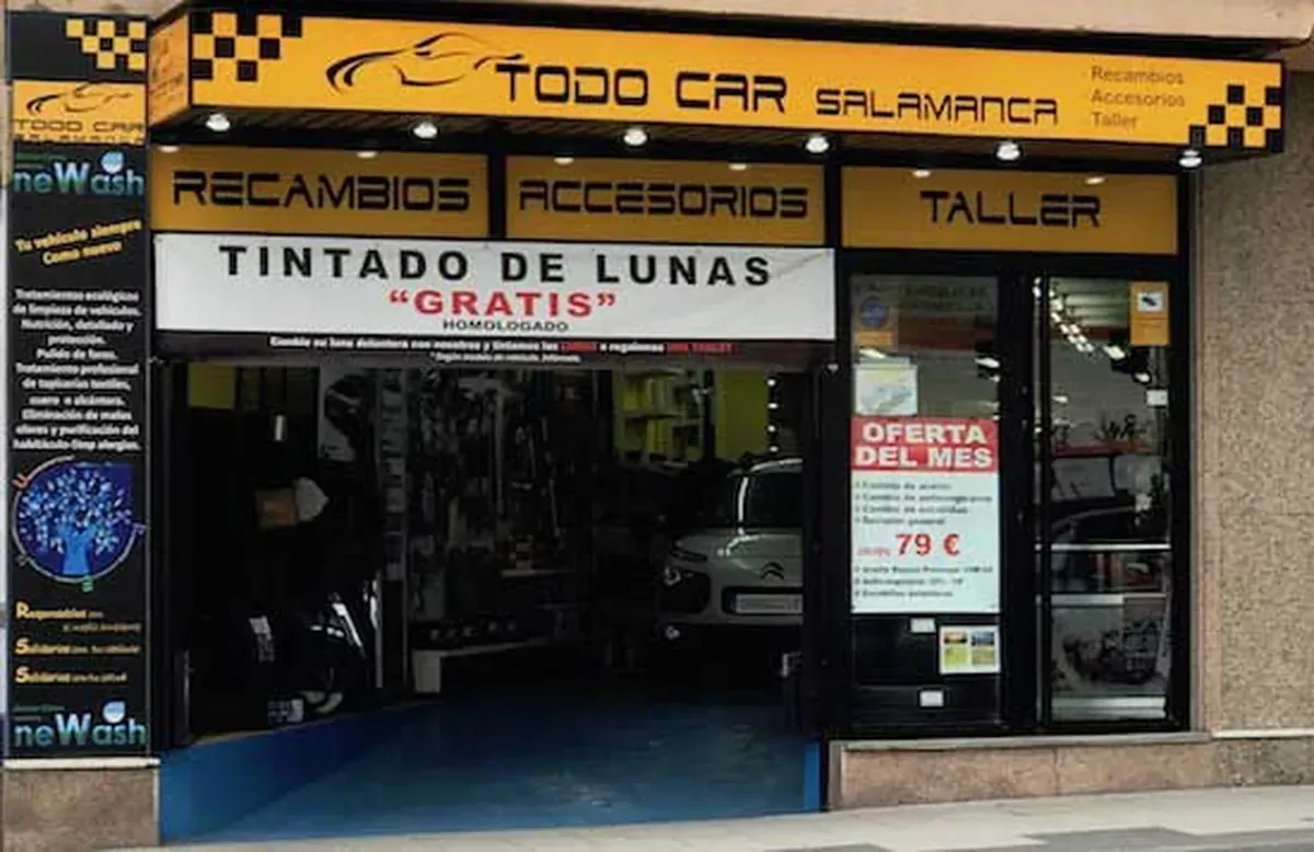 Todo Car Salamanca auto shop front with 