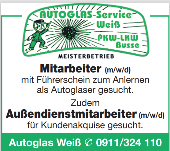 Autoglas Service Weiß Nürnberg - Steinschlag Reperatur