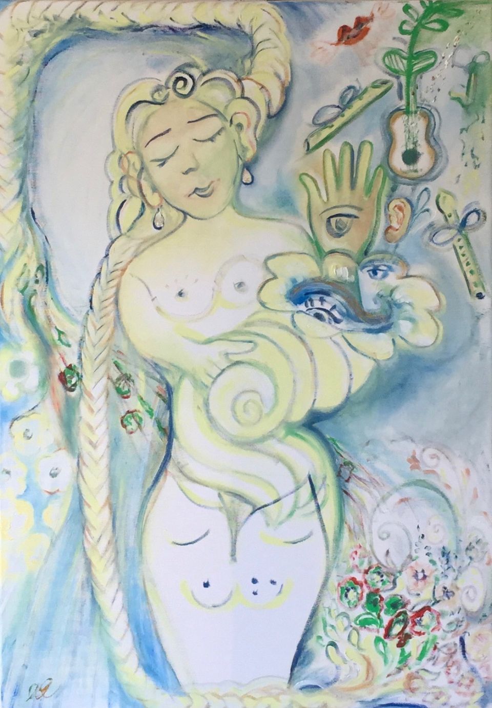 Ariane Art - Ölgemälde Nackte Frau mit Füllhorn