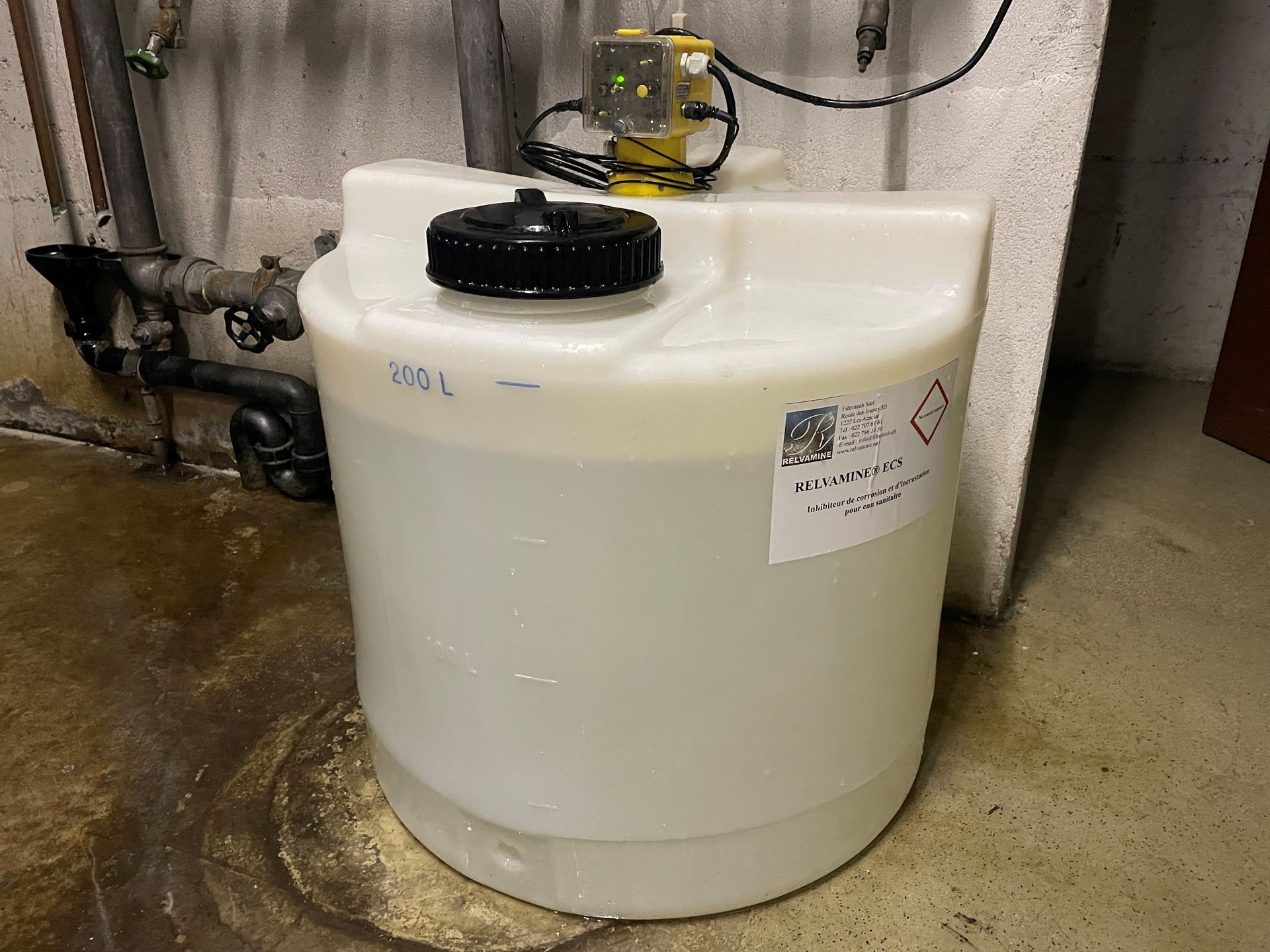 Traitement contre la légionella avec les produits RELVAMINE®ECS