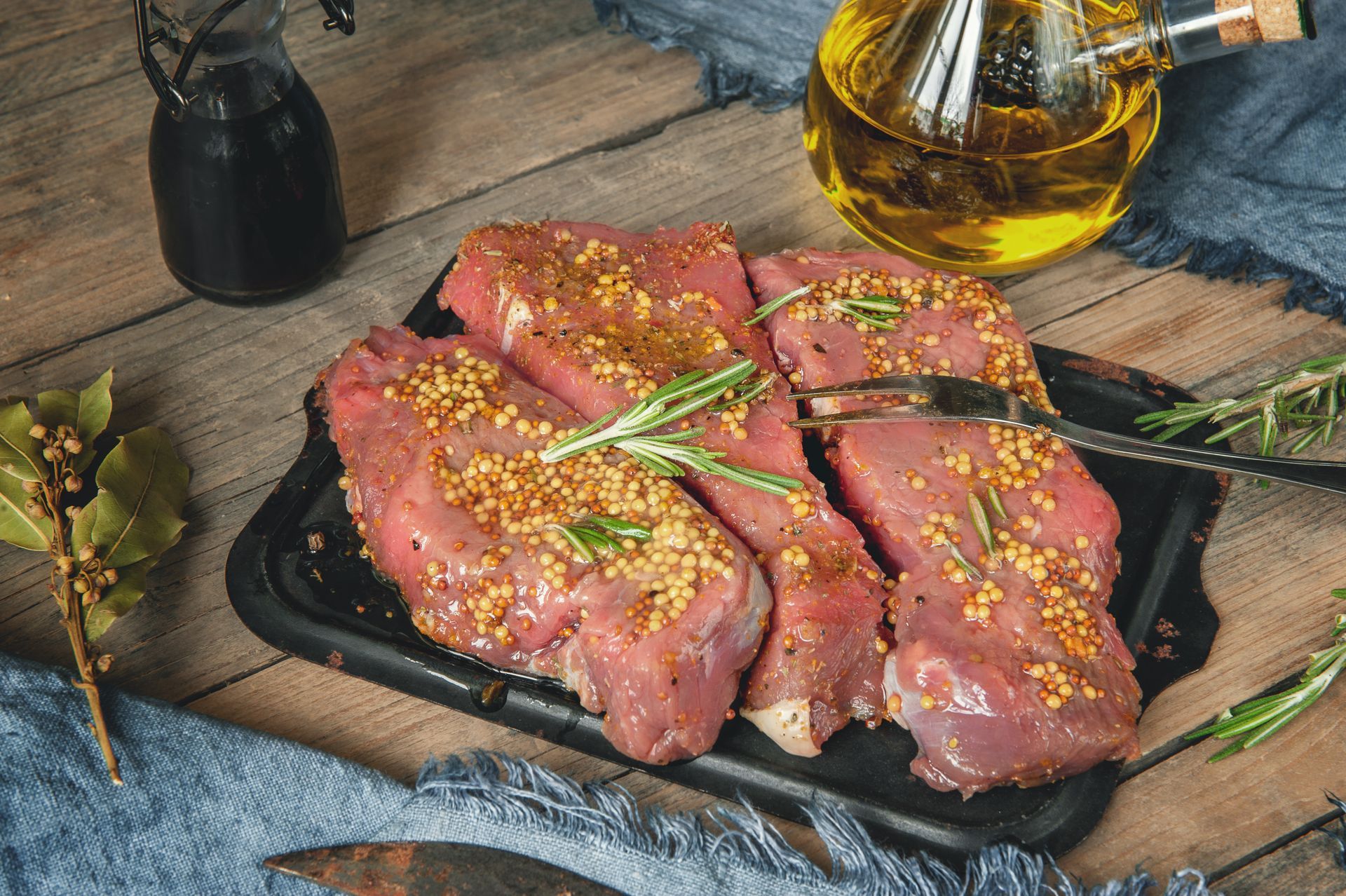 Morceaux de bœuf marinés