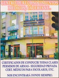 A poster for centro de reconocimientos medicos caceres s.l.