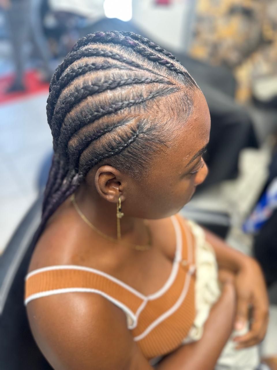 Tresses sur cheveux de femme