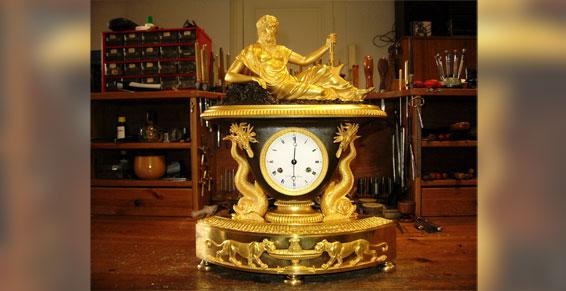 Pendule Charles X Atelier l'Horlogerie d'Antan, pendules et horloges anciennes Bordeaux