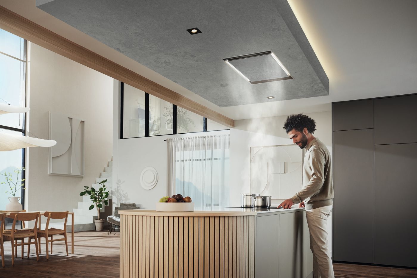 Homme en train de cuisiner