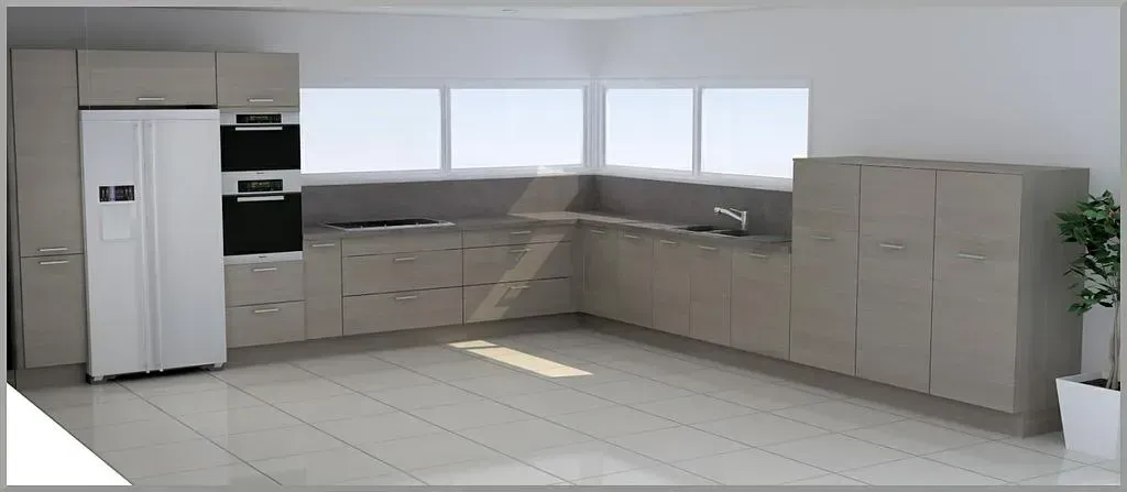 Vue 3d d'une cuisine Häcker