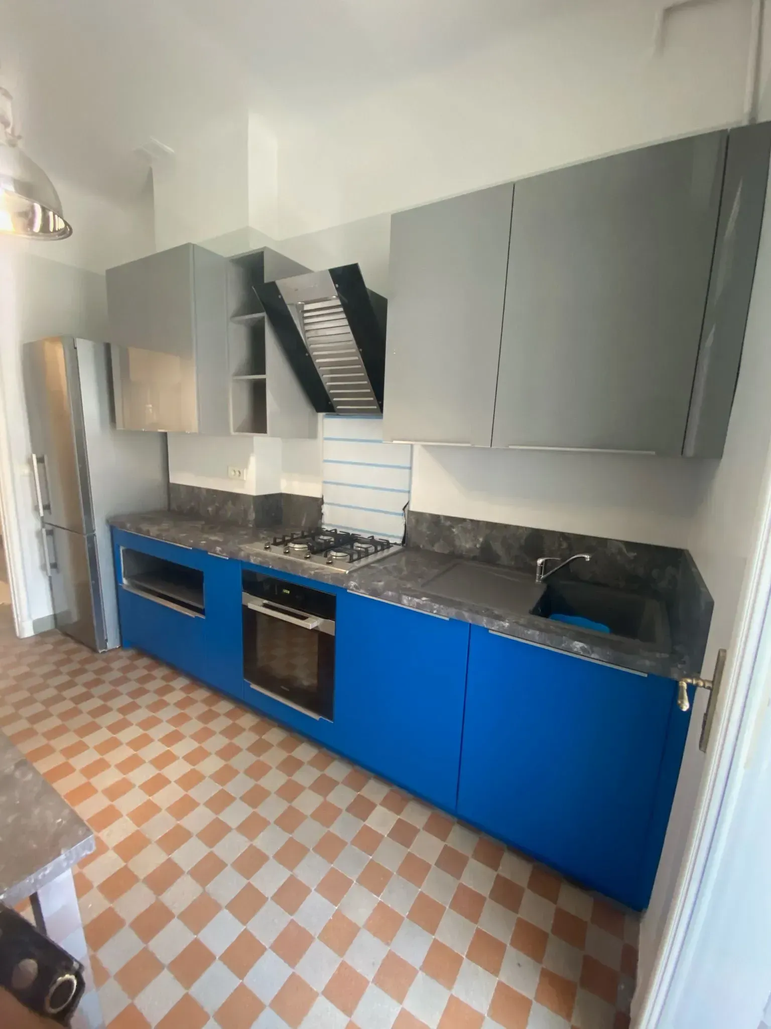 Cuisine bleue de la gamme Haecker