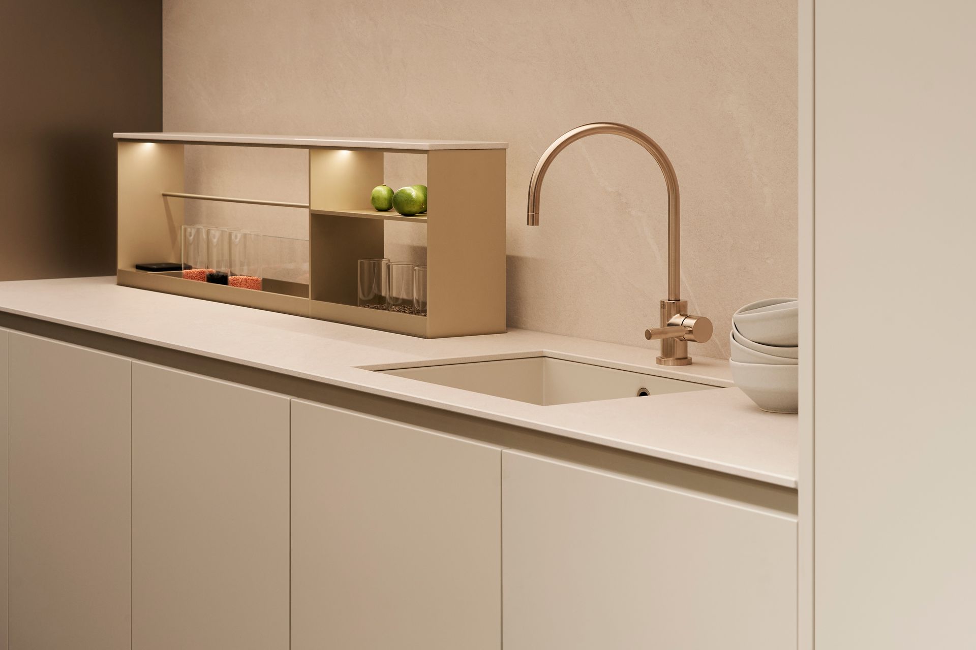 Robinet de cuisine couleur cuivre