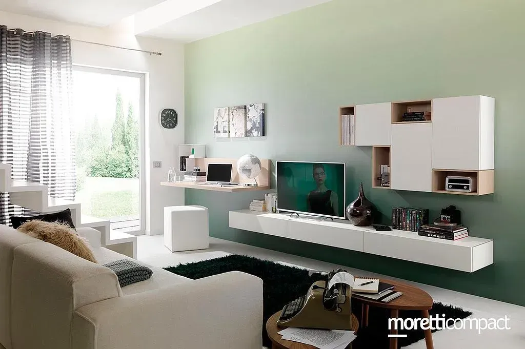 Agencement salon et plan de travail Moretti Compact modèle lv116