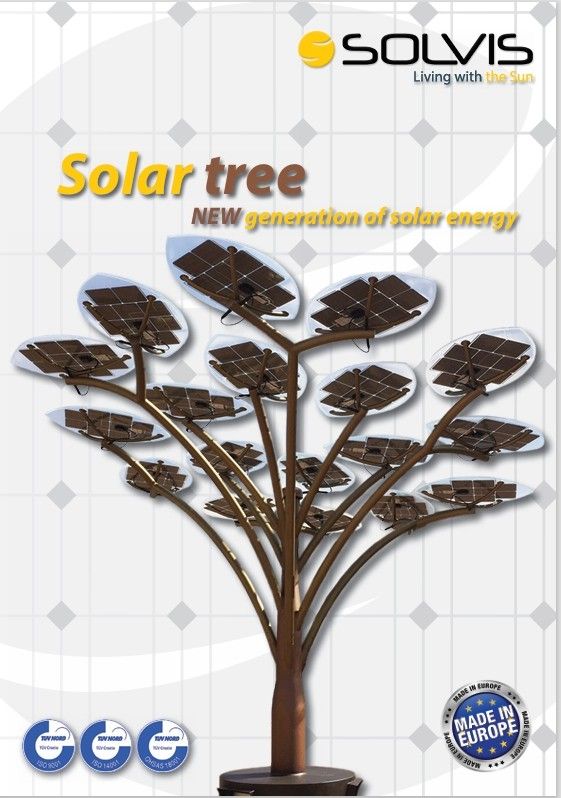 Une photo d'un arbre solaire fabriqué en Europe