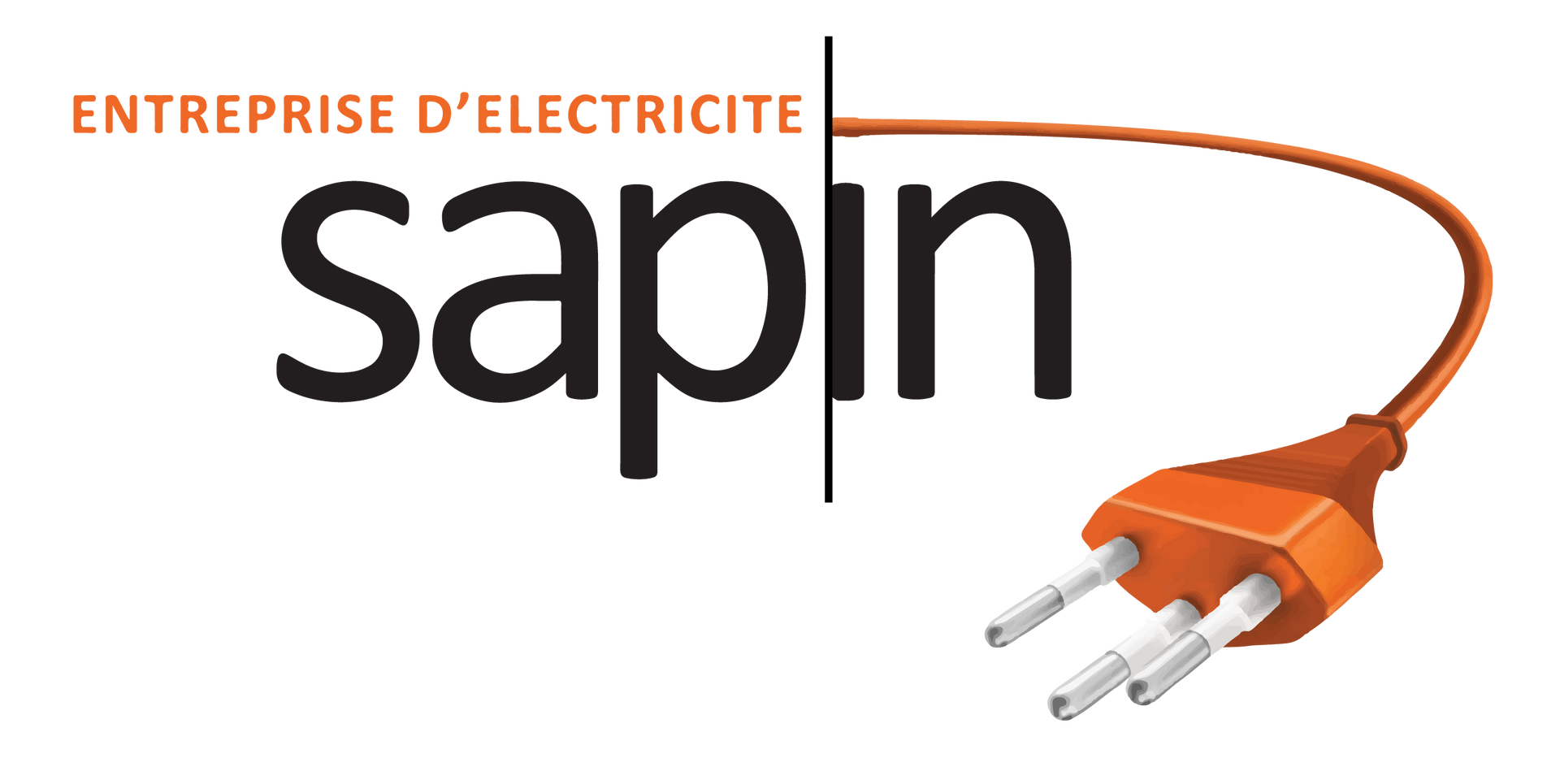 Un logo pour une entreprise appelée sapin avec une prise orange