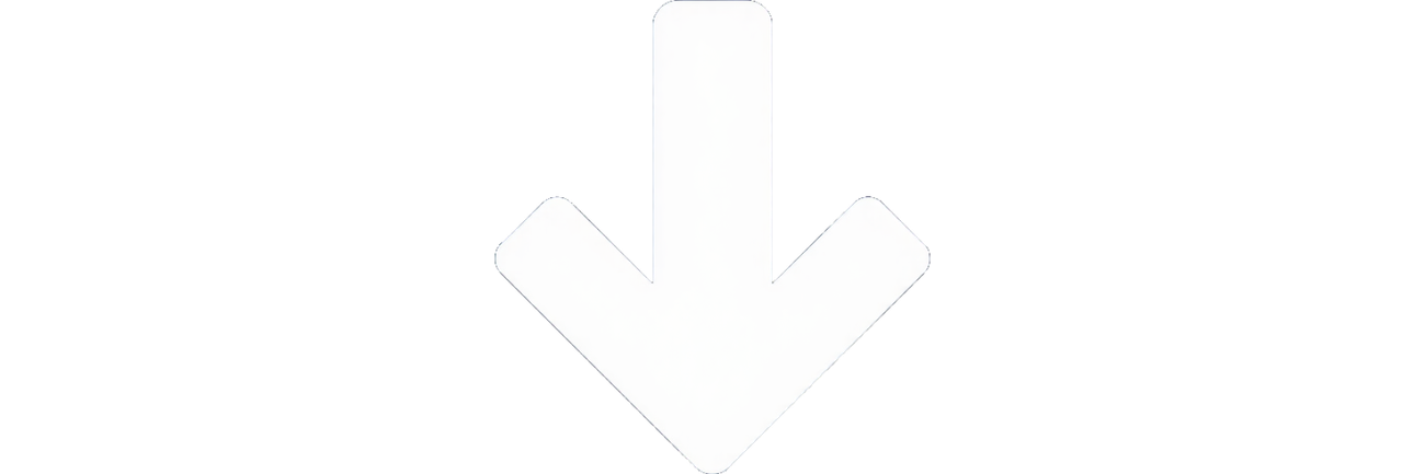 Icono de flecha en forma de chevrón, de color gris claro, apuntando hacia abajo sobre fondo blanco