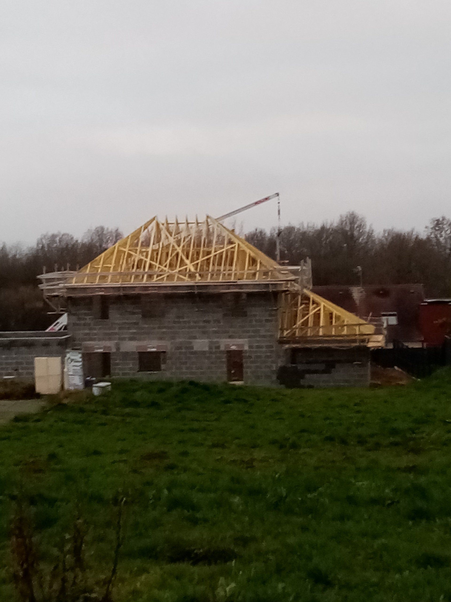 Charpente en construction