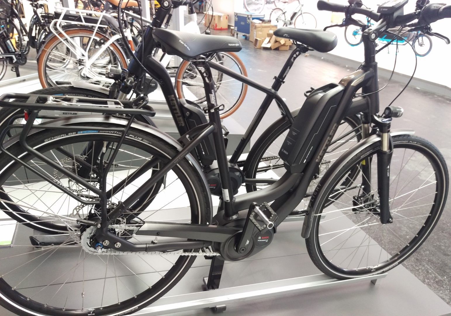 Picture of a Kettler brand Urban Pedelec on Trade Show Display