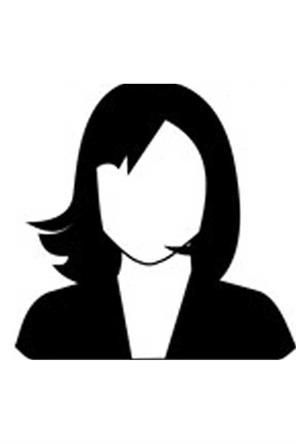 Eine schwarz-weiße Silhouette einer Frau ohne Gesicht.