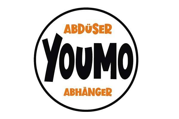 Ein Logo für Abduser Youmo Abhanger wird auf weißem Hintergrund angezeigt