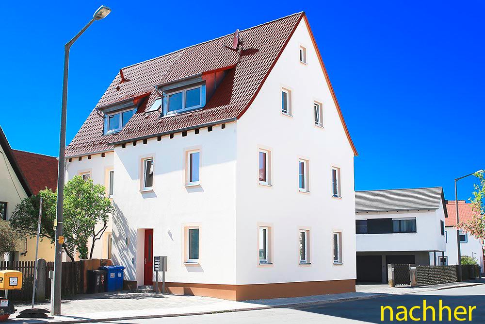 Haus Satteldach saniert