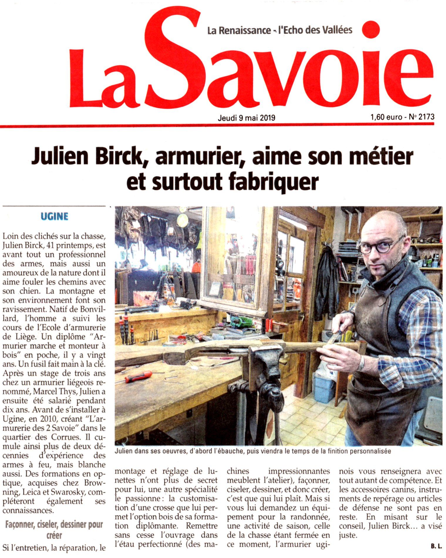 Articles de presse du journal La Savoie du 09 mai 2019