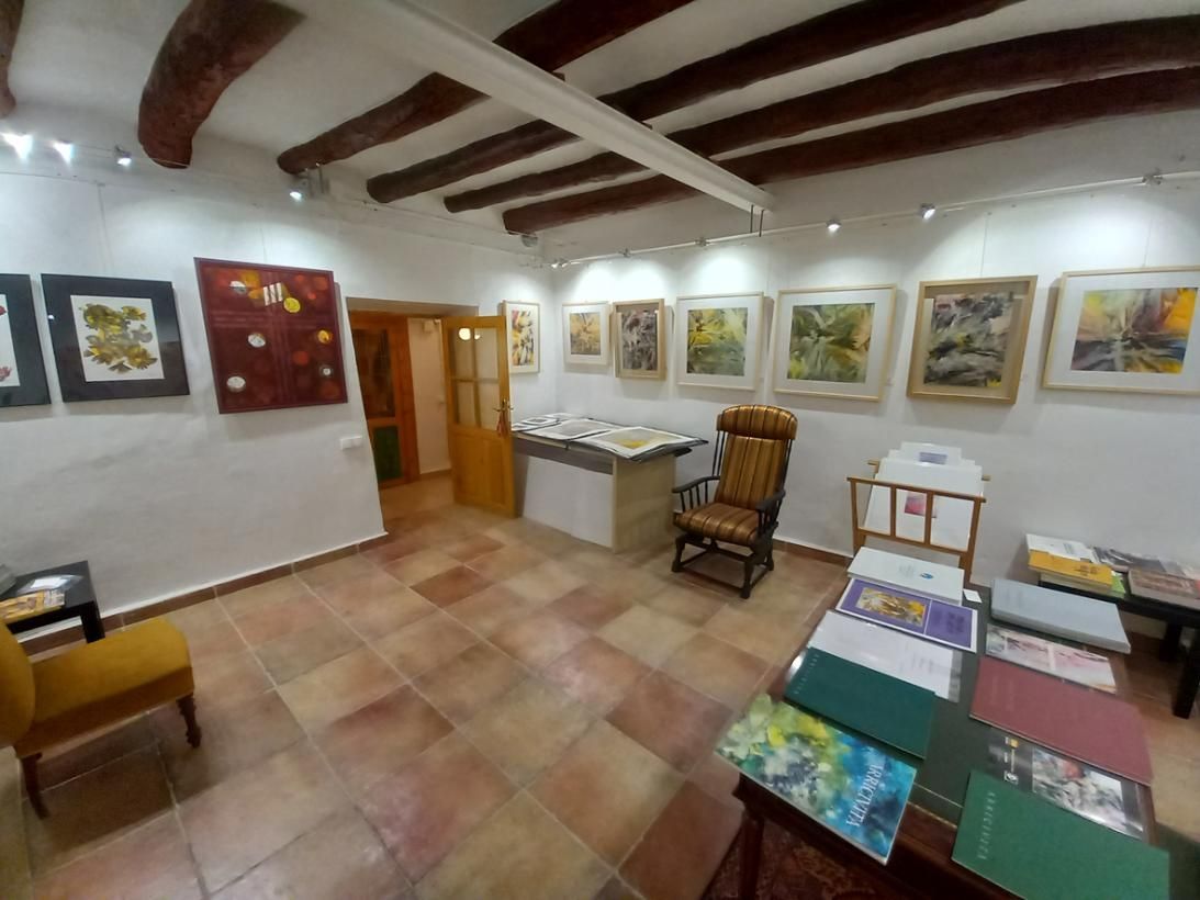 Arte floral abstracto monocromático. Formas radiantes, similares a estrellas, se agrupan sobre un fondo blanco.