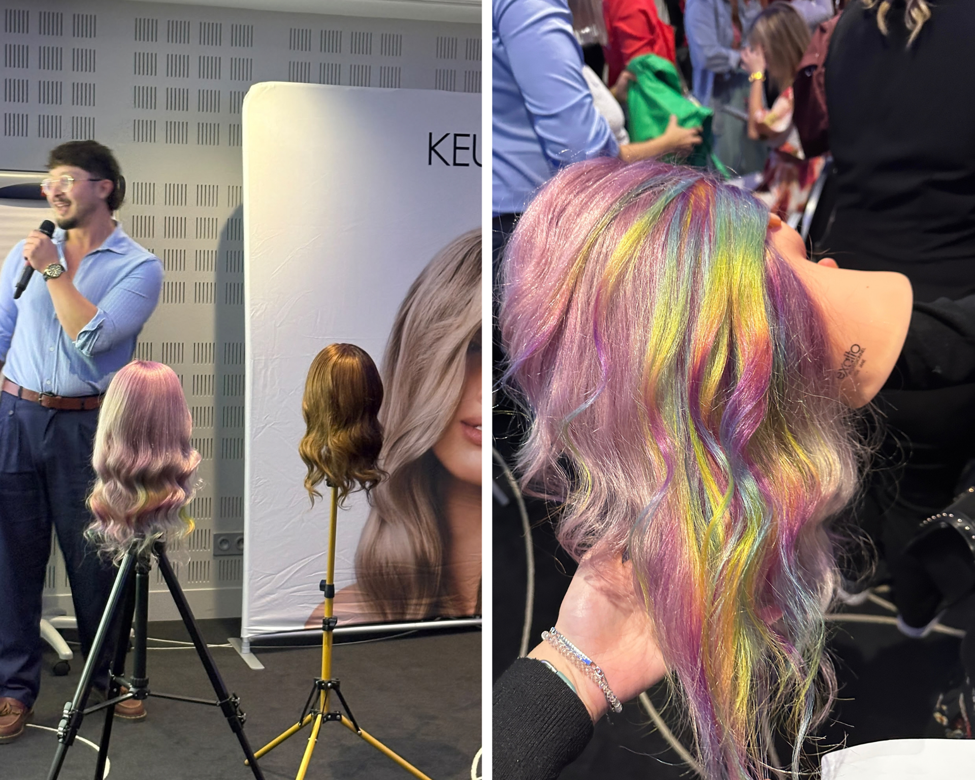 Tête à coiffer avec épingles à cheveux