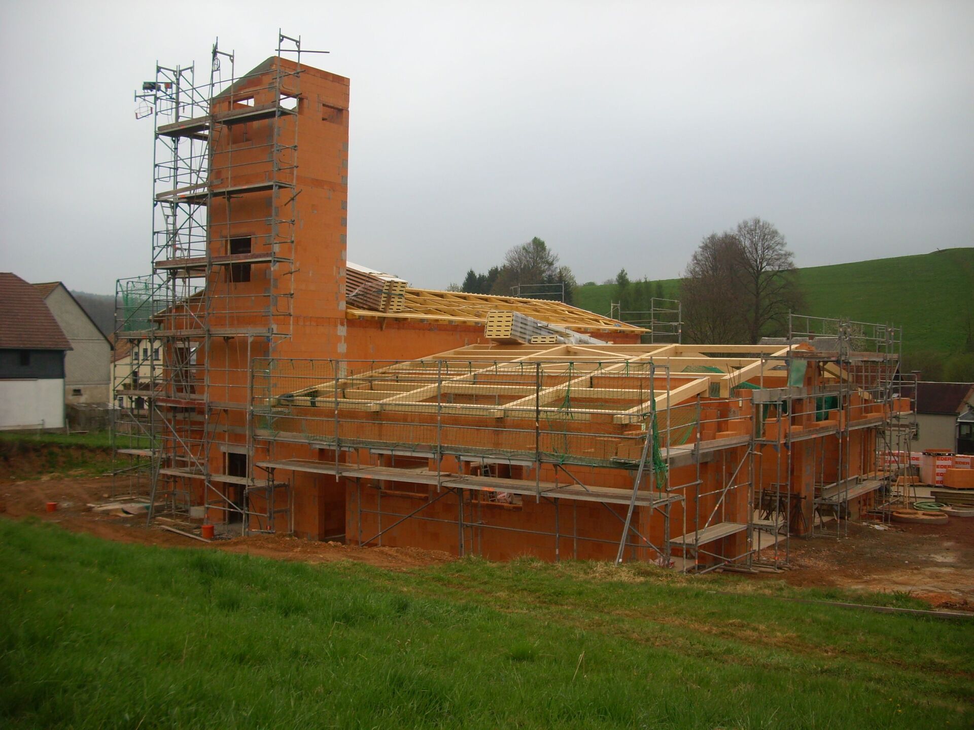 Rohbau Feuerwehr in Mülsen OT Ortmannsdorf