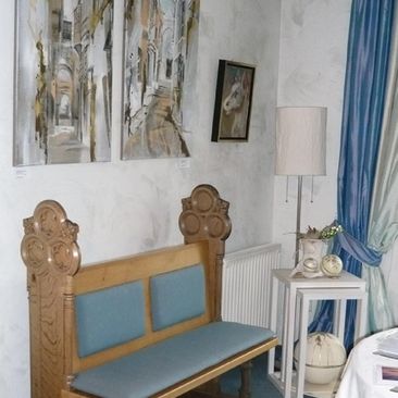 Sitzbank mit zweiteiligem Bild - Design Gabriele Templin Kirz