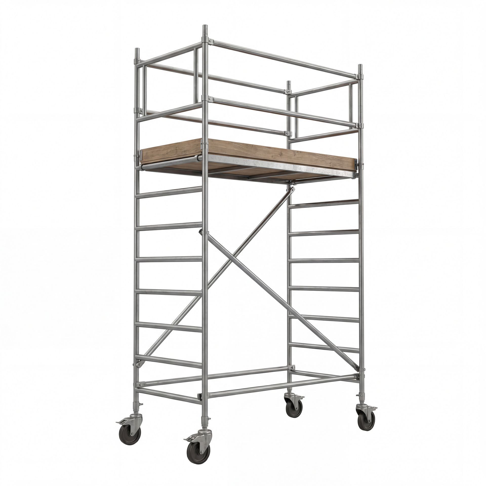 Une petit échafaudage roulant.