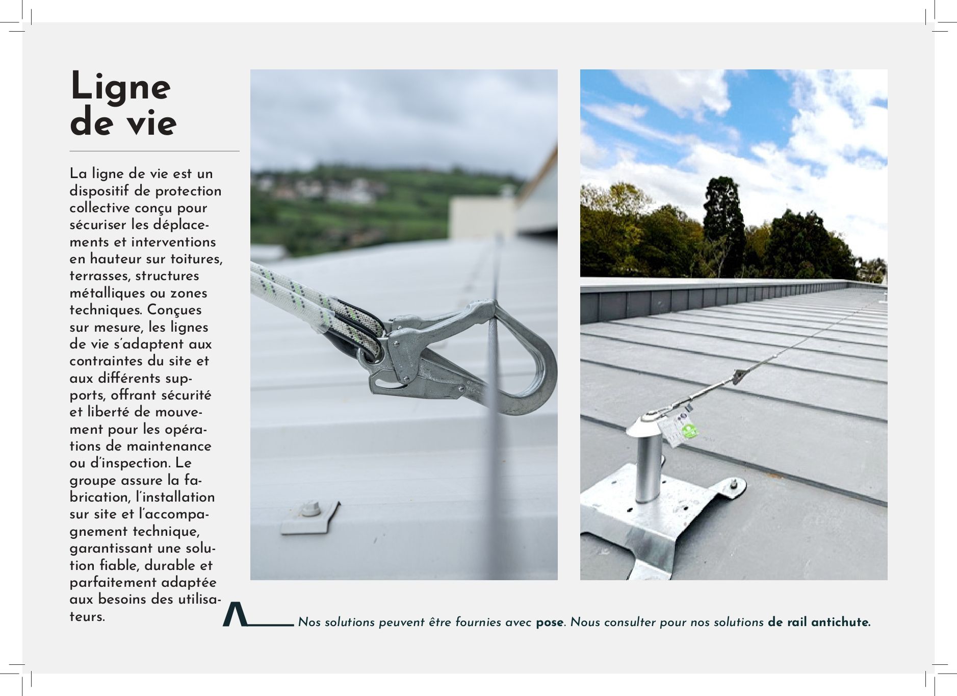 Deux lignes de vie et un texte.