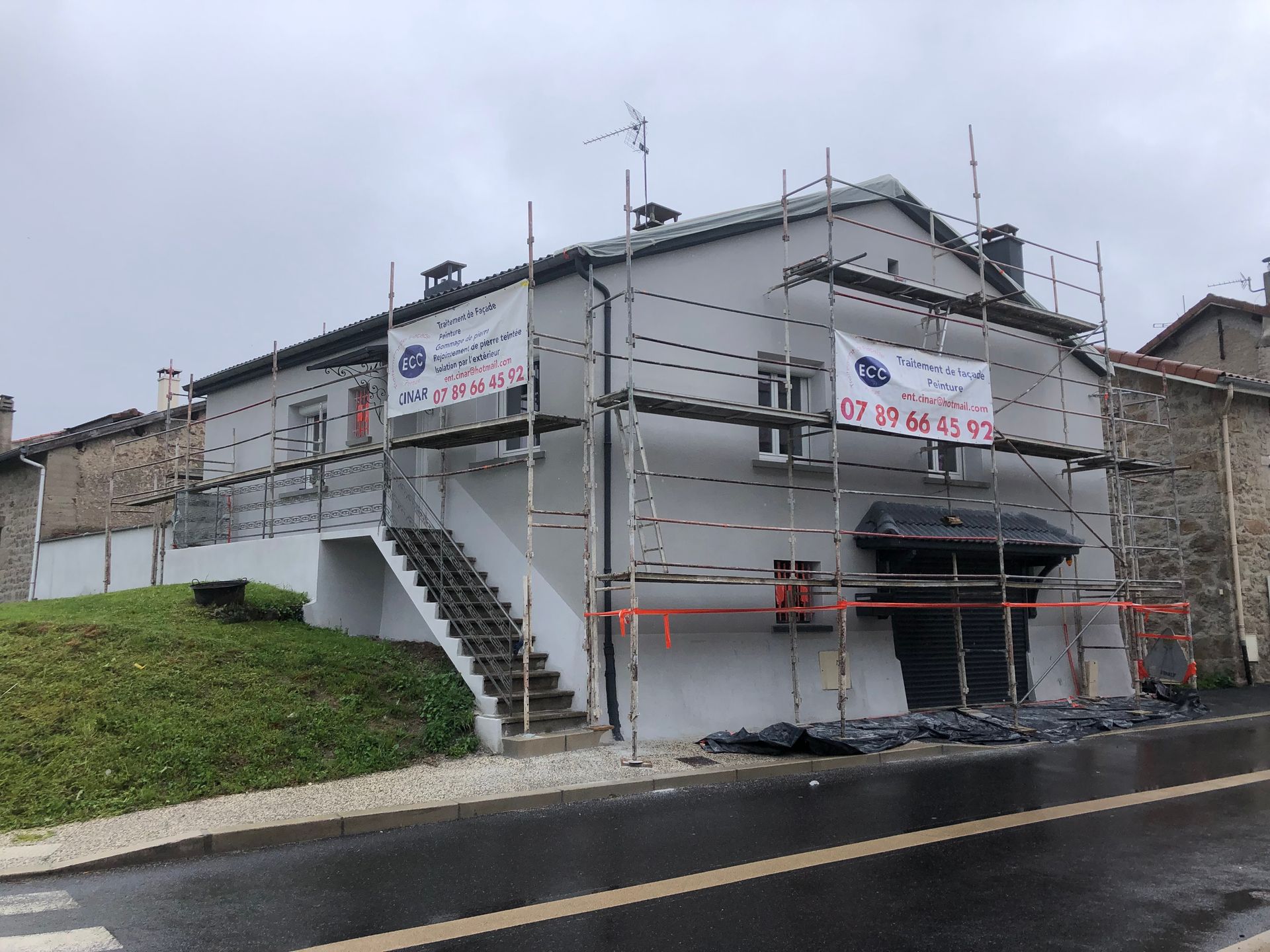 Une maison en rénovation.