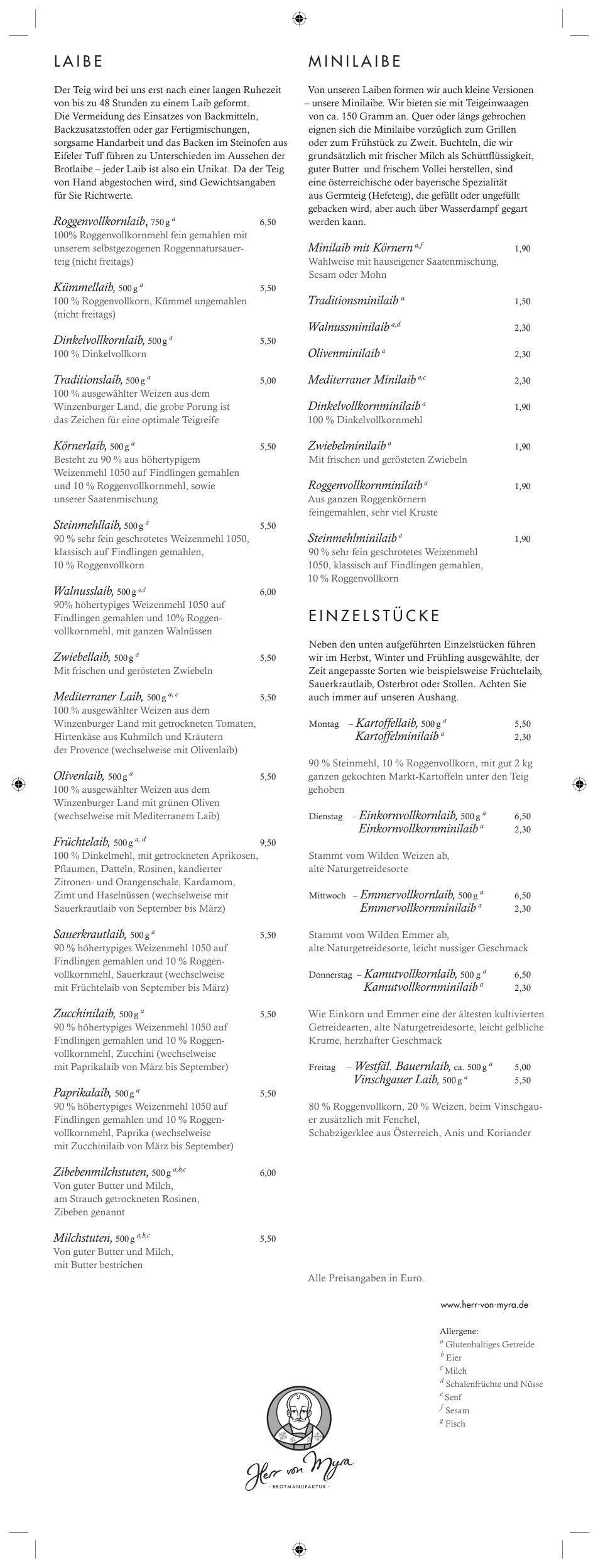 Brot wie früher Karte 2