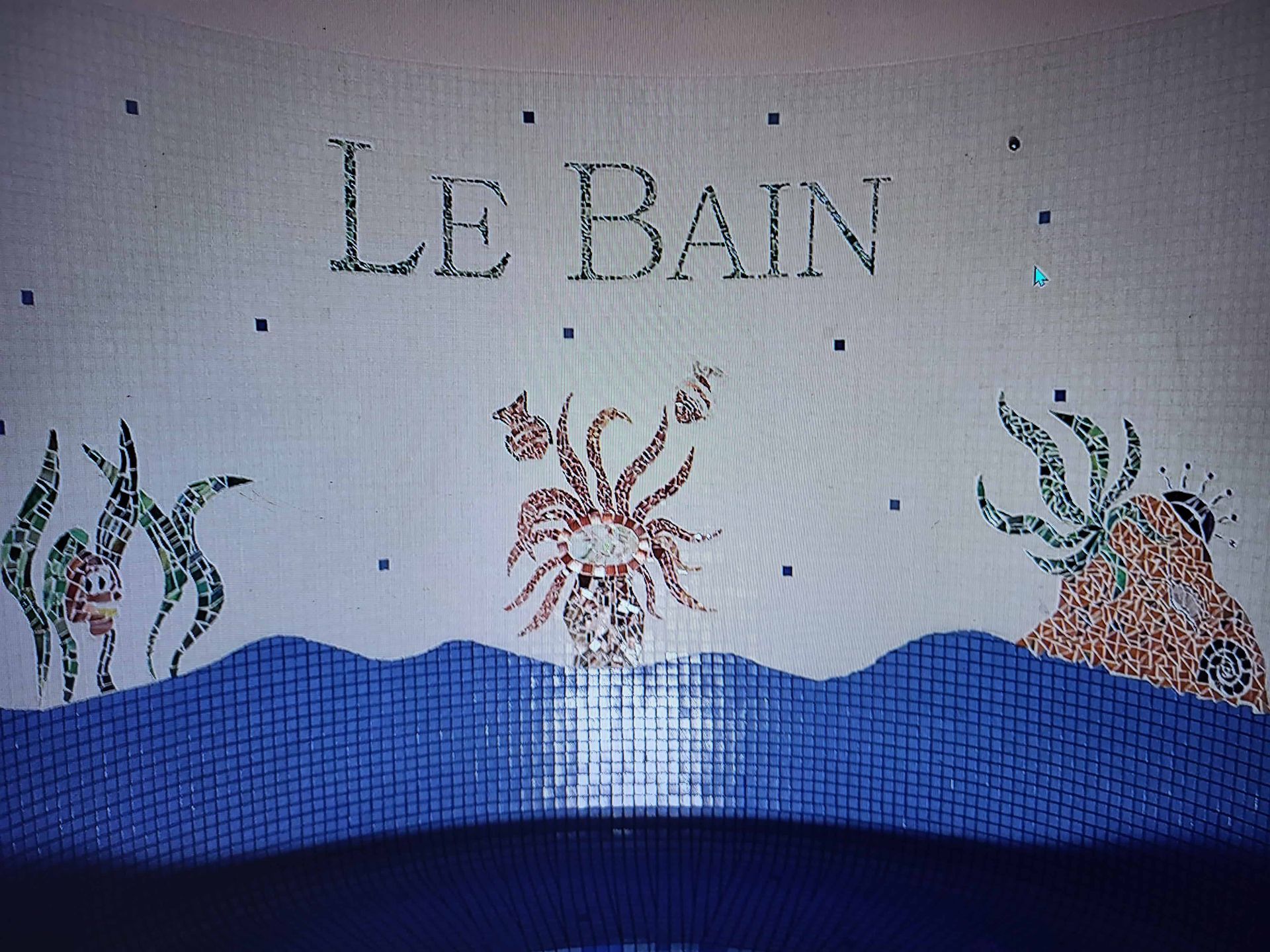 motif de salle de bain en mosaïque