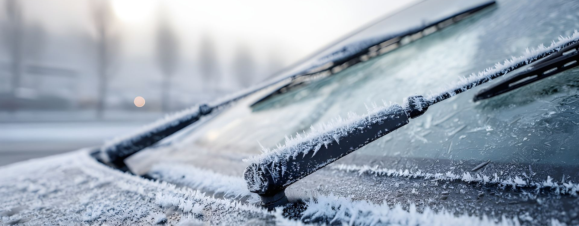 Pare-brise gelé
