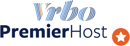 Vrbo PremierHost logo in blue text with an orange star icon