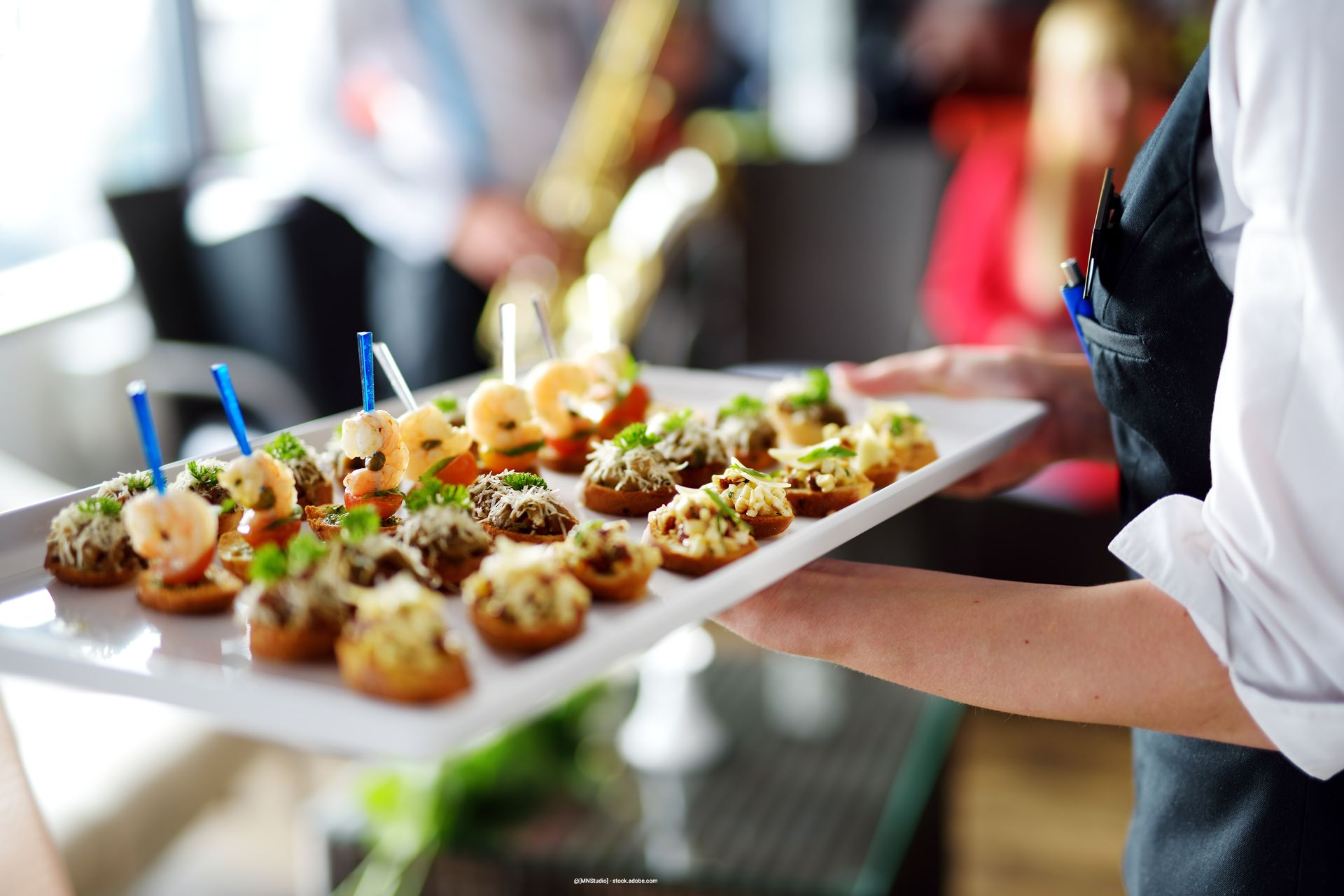 Platte mit Häppchen