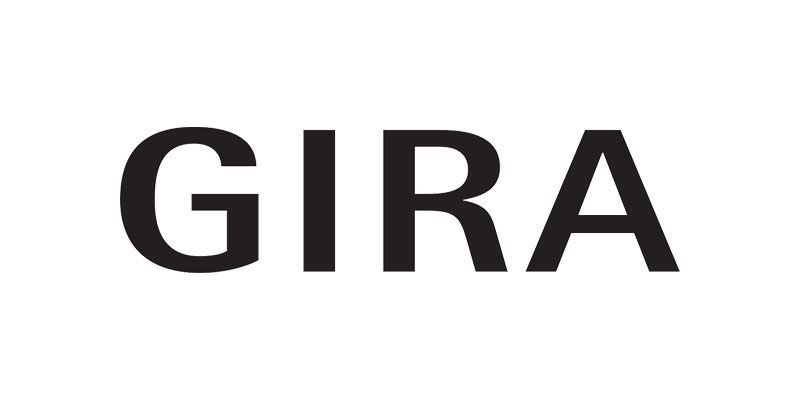 GIRA-Logo in fettem schwarzen Text auf weißem Hintergrund.