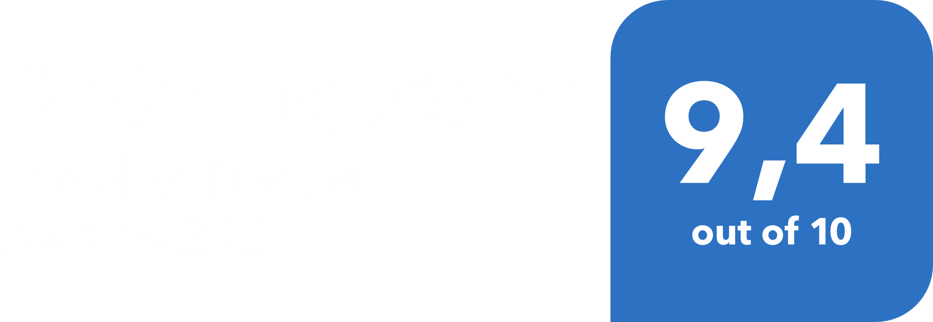 Booking.com Traveller Review Awards 2026 – Bewertung 9,4 von 10 Punkten