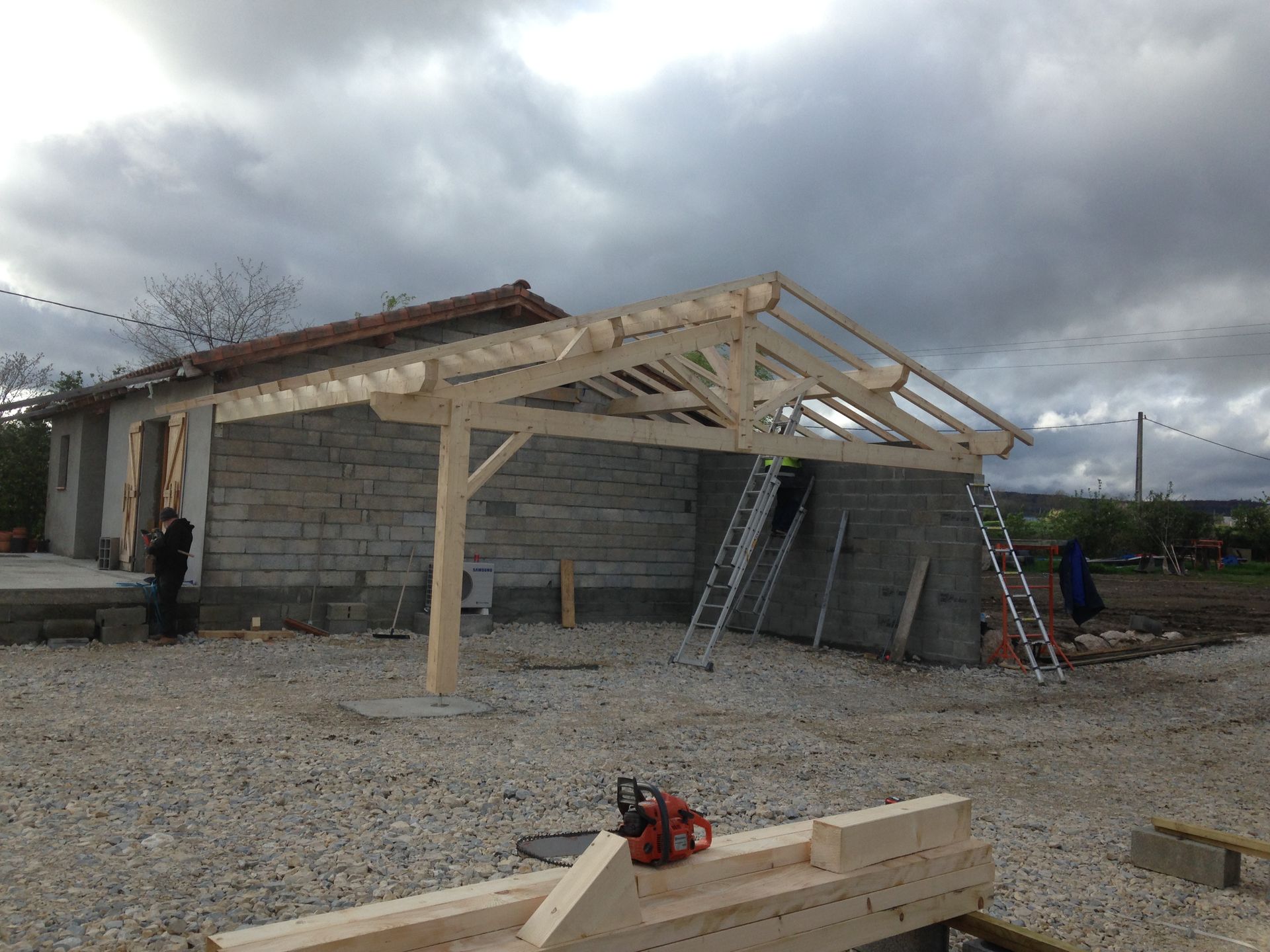 Construction d'un carport
