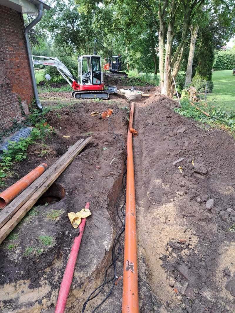 Verbau von Be-/ Entwässerungssystemen
| Heino Müller Baggerbetrieb