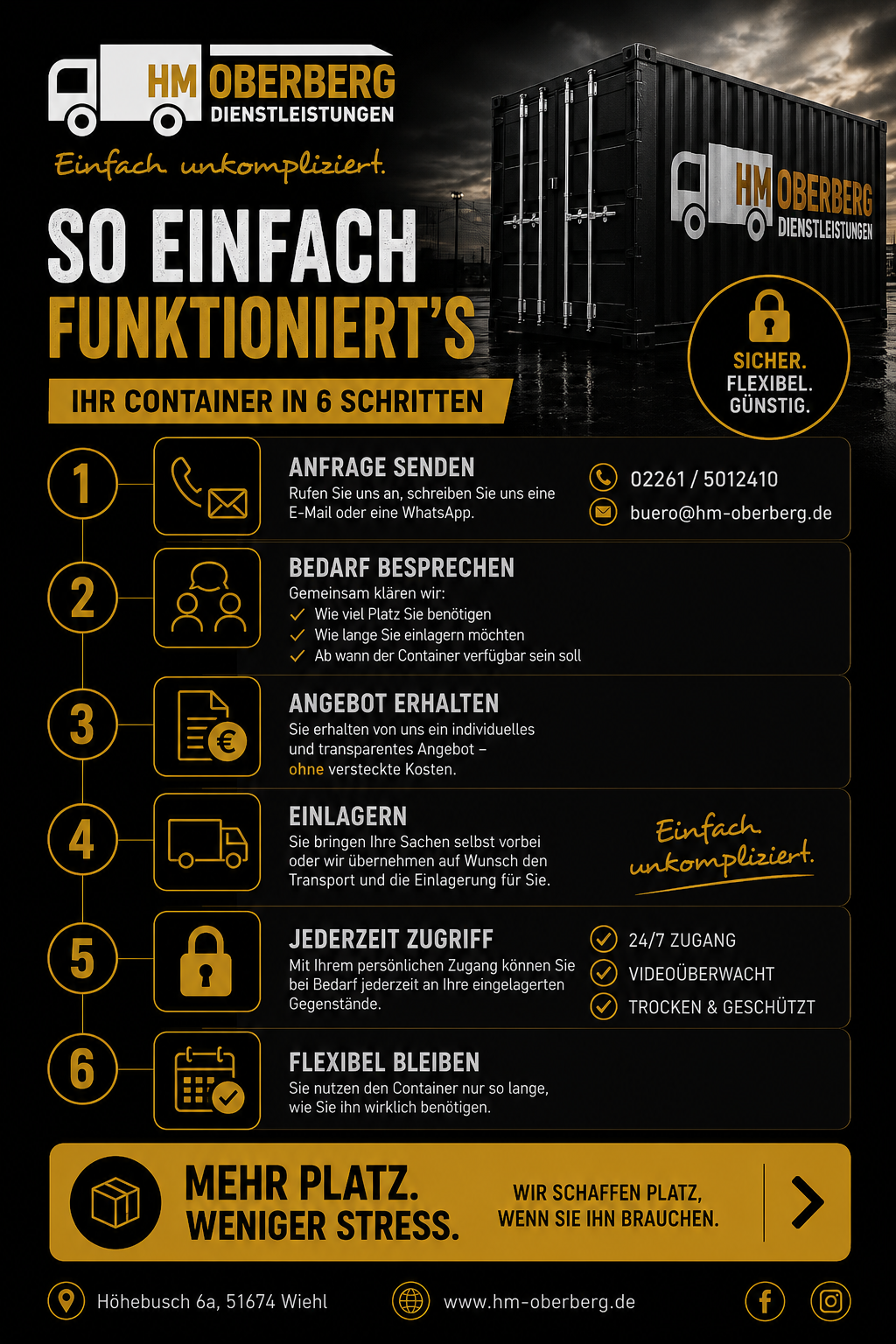 Einlagerungen und Transporte von HM Oberberg Einlagerungen und Transporte von HM Oberberg
