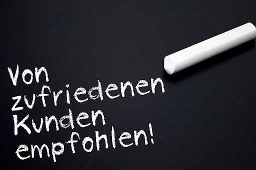 Zufriedene Kunden empfehlen Zufriedene Kunden empfehlen