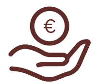 Mano sosteniendo una moneda de euro.