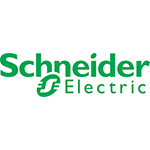 Logo vert Schneider Electric avec le nom et un symbole « S » stylisé.