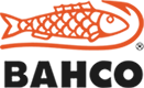 Un logotipo para una empresa llamada Bahco con un pez en él.