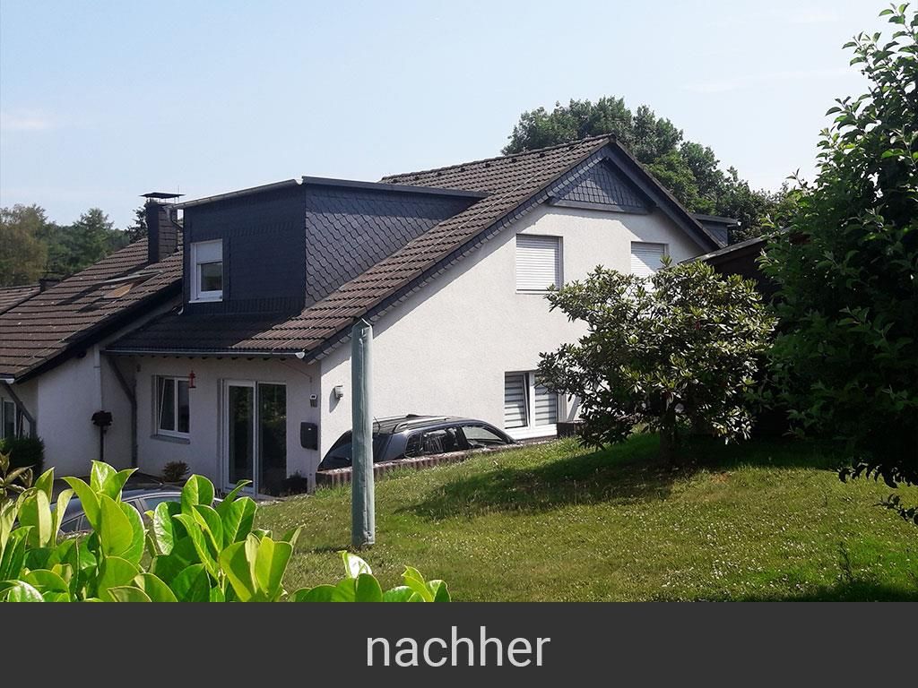 Ein Bild von einem Haus mit dem Wort „nachher“ darunter